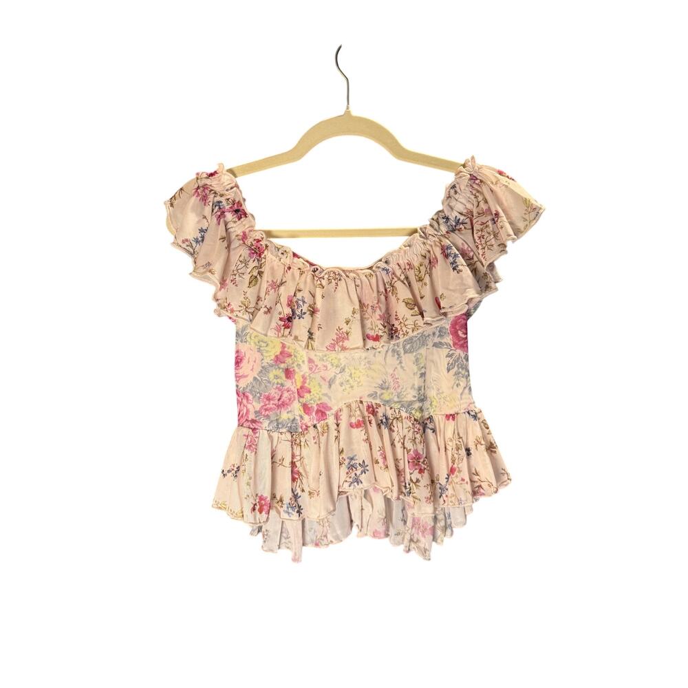 Anthropologie Off The Shoulder Mesh Top Size: S - Picture 2 of 4